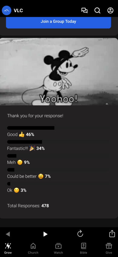 Logged-in interactive content including polls