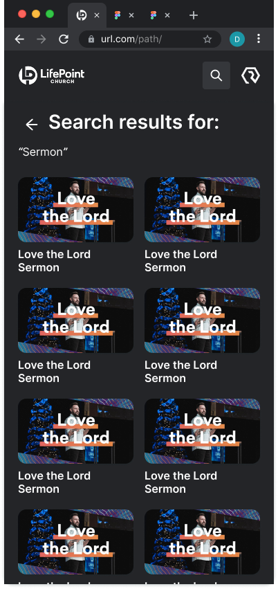 Resi On Demand mobile search results
